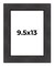 Photo Size Traditional Black Picture Frame - UV Acrylic, Foam Board Backing, Hanging Hardware